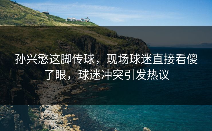 孙兴慜这脚传球，现场球迷直接看傻了眼，球迷冲突引发热议